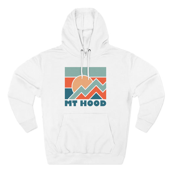 Mount Hood, Oregon Hoodie - Retro Mountain Unisex Sweatshirt