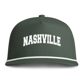 Buy moss Nashville, Tennessee Embroidered Rope Hat - Vintage Sunwashed Rope Cap, Comfort Colors