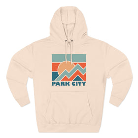 Buy pale-pink Park City, Utah Hoodie - Retro Mountain Unisex Sweatshirt