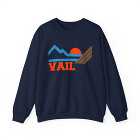 Buy navy Vail, Colorado Sweatshirt - Mountain Vail Crewneck Sweatshirt