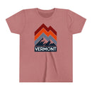 Vermont Youth Shirt - Retro Mountain Vermont Kid's T-Shirt-1