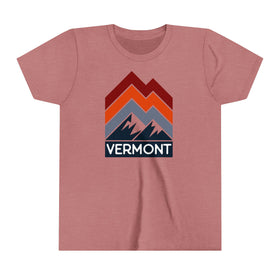 Vermont Youth Shirt - Retro Mountain Vermont Kid's T-Shirt