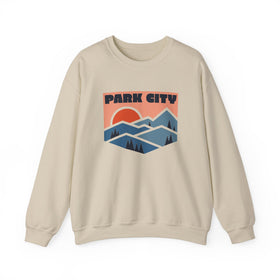 Park City, Utah Sweatshirt Retro Mountains, Park City Unisex Graphic Crewneck - 0