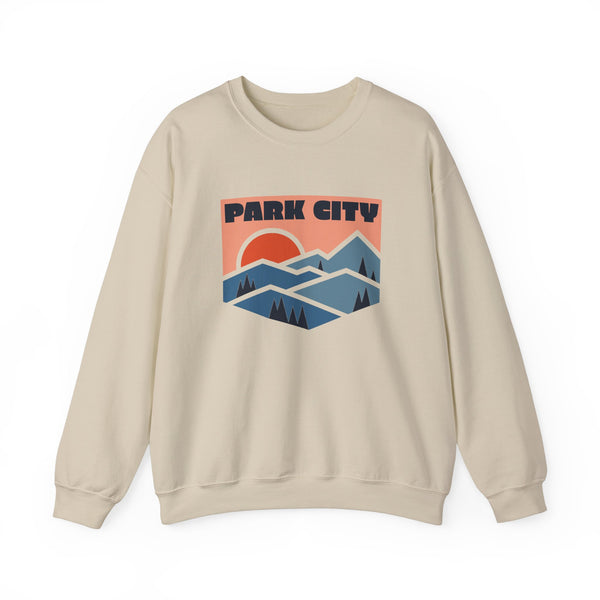 Park City, Utah Sweatshirt Retro Mountains, Park City Unisex Graphic Crewneck