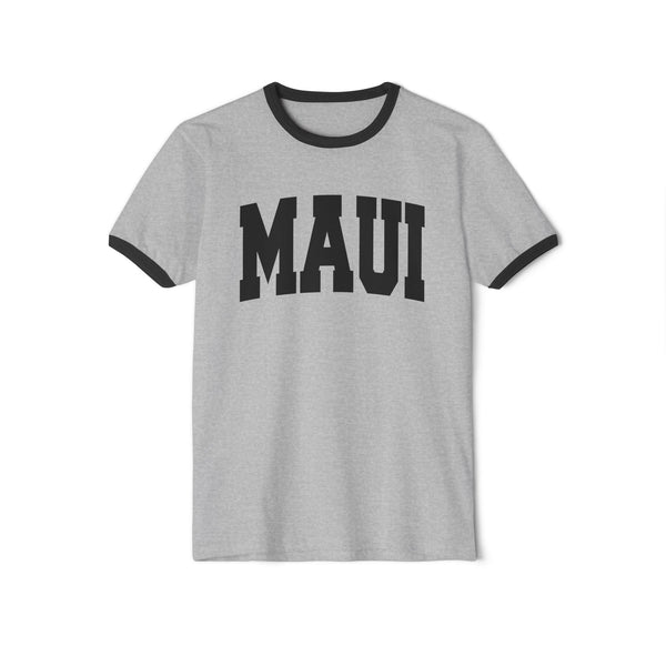 Maui, Hawaii Cotton Ringer Graphic Tee - Unisex Maui T Shirt, Vintage Style Tee, Men's/Women's Tee