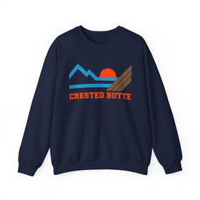 Buy navy Crested Butte, Colorado Sweatshirt - Mountain Crested Butte Crewneck Sweatshirt