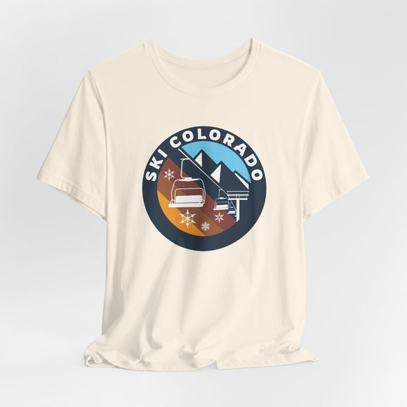 Colorado T Shirt - Retro Ski Lift Colorado Tee