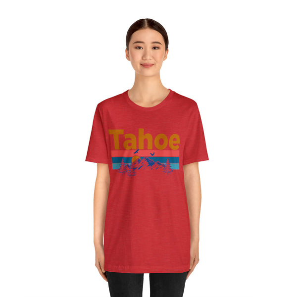 Tahoe, California Shirt - Mountain Sunset Unisex Tahoe T-Shirt