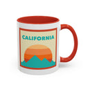 California Retro Ombre Sun Mountain Coffee Mug 11 oz, California Nature Lover Gift, Mountain Enthusiast Mug-1