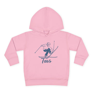 Buy pink Taos, New Mexico Toddler Hoodie - Unisex Taos Vintage Skiing Sweatshirt