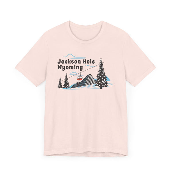 Jackson Hole, Wyoming T-Shirt - Retro Ski Mountain Gondola Unisex Jackson Hole Shirt