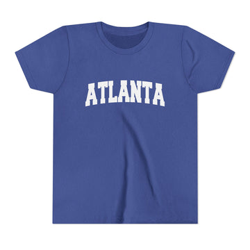 Buy heather-true-royal Atlanta, Georgia Youth Graphic Tee - Kids Atlanta T Shirt