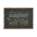 Truckee, California Ski Town Throw Blanket | Mountain Woven Blanket-5