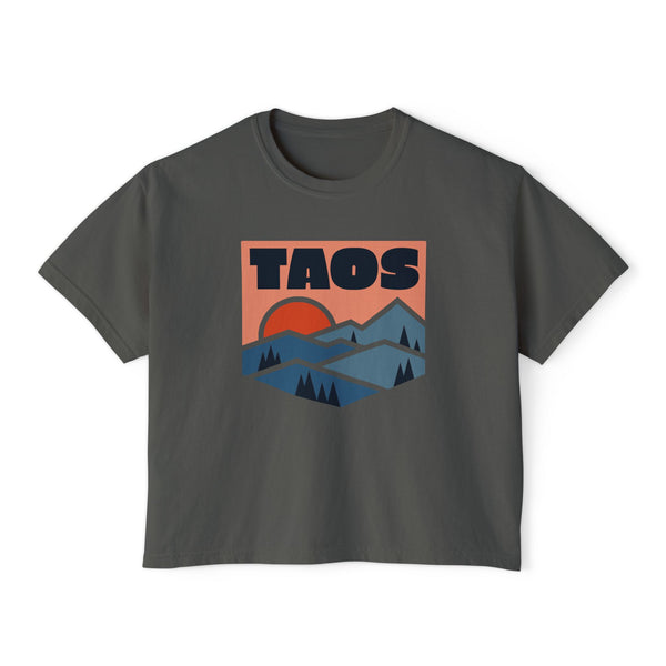Women's Taos, New Mexico Boxy Graphic Tee - Slightly Cropped