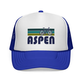 Buy royal Aspen, Colorado Retro Bike Trucker Hat - Vintage Style Aspen Cap