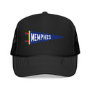 Memphis, Tennessee Pennant Trucker Hat — Retro Flag Foam Cap-2