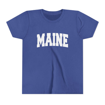 Buy heather-true-royal Maine Youth Graphic Tee - Kids T Shirt