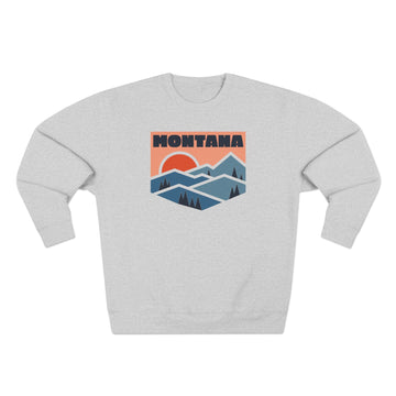 Buy heather-grey Premium Montana Mountain Graphic Sweatshirt