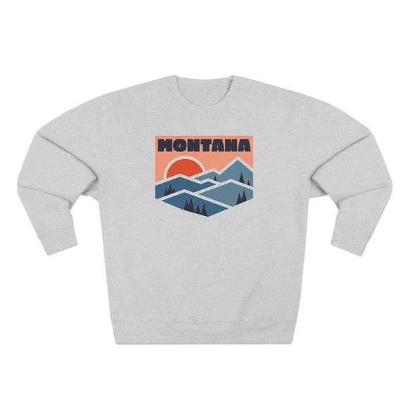 Premium Montana Mountain Graphic Sweatshirt