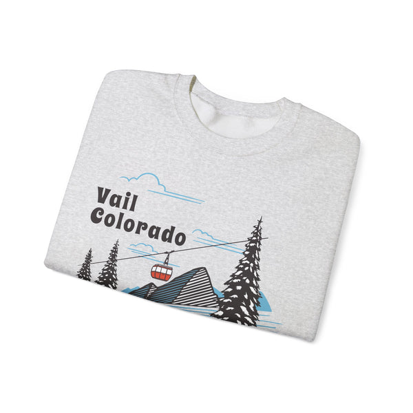 Vail, Colorado Sweatshirt - Unisex Retro Ski Mountain Gondola Vail Sweatshirt