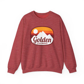 Golden, Colorado Sweatshirt - Unisex Retro Ombre Crewneck Golden Sweatshirt