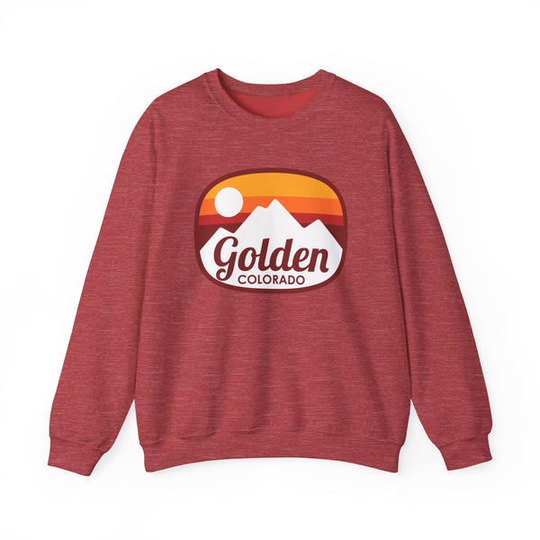 Golden, Colorado Sweatshirt - Unisex Retro Ombre Crewneck Golden Sweatshirt
