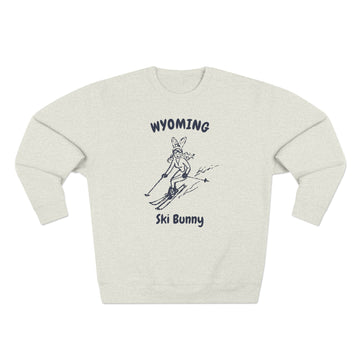 Buy oatmeal-heather Premium Wyoming Ski Bunny Sweatshirt