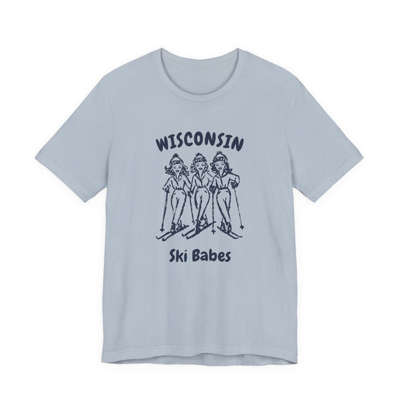 Wisconsin Ski Babes T‑Shirt — Retro Skiing Graphic Tee