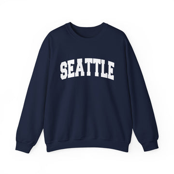 Buy navy Seattle, Washington Sweatshirt - Unisex Graphic Crewneck