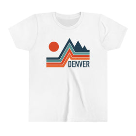Denver, Colorado Youth Shirt - Retro Mountain Denver Kid's T-Shirt
