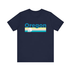 Buy navy Oregon T Shirt - Sailboat Graphic Oregon Tee