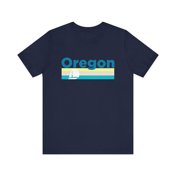 Buy navy Oregon T Shirt - Sailboat Graphic Oregon Tee