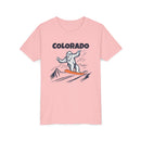 Colorado Yeti Snowboard Youth Tee - Kids Skiing Shirt-5