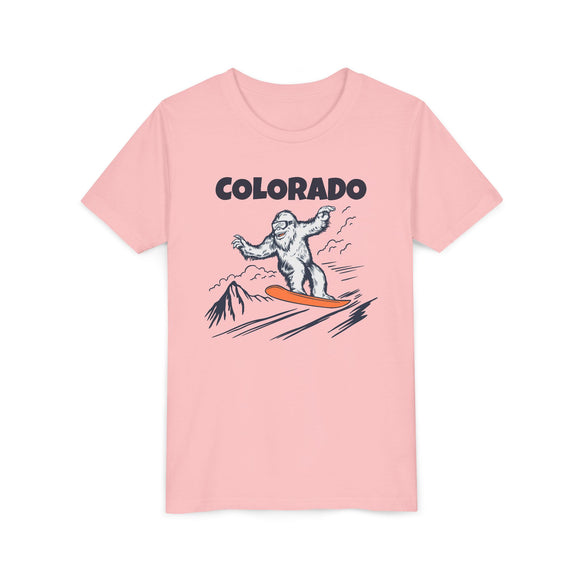 Colorado Yeti Snowboard Youth Tee - Kids Skiing Shirt