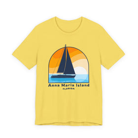 Buy maize-yellow Anna Maria Island, Florida T Shirt - Sailboat Tee