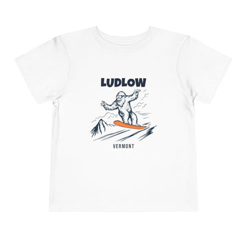 Ludlow, Vermont Yeti Snowboard Toddler Tee - 0