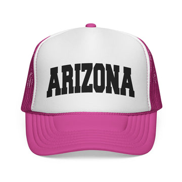 Buy pink Arizona Retro Collegiate Style Trucker Hat