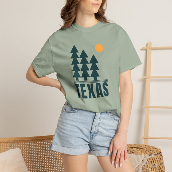 Texas T Shirt, Comfort Colors Cotton 100% Cotton Trees Tee
