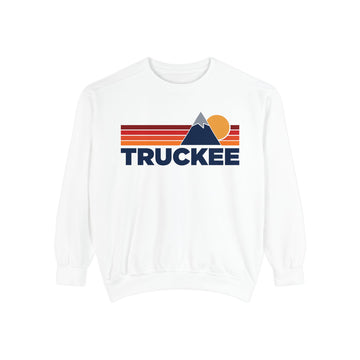Buy white Truckee, California Mountain Stripes Sweatshirt | Comfort Colors - 100% Cotton