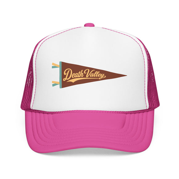 Death Valley National Park Pennant Trucker Hat — Vintage Foam Mesh Cap