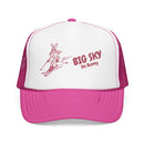 Big Sky, Montana Ski Bunny Foam Trucker Hat-1
