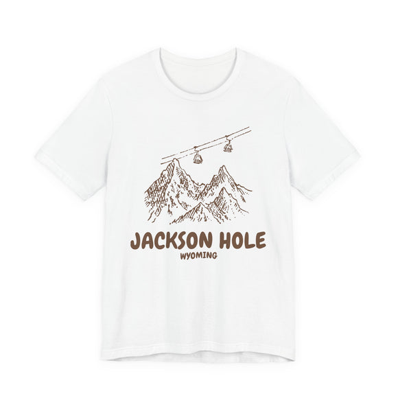 Jackson Hole, Wyoming Mountain T-Shirt — Vintage Gondola Ski Mountain Tee