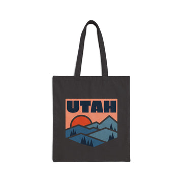 Utah Cotton Canvas Tote Bag - 15" x 16" - Rolling Hills Stripe - 0