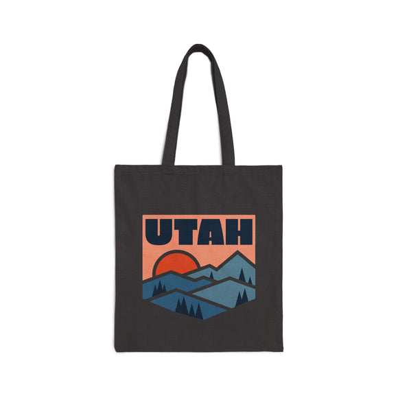 Utah Cotton Canvas Tote Bag - 15" x 16"