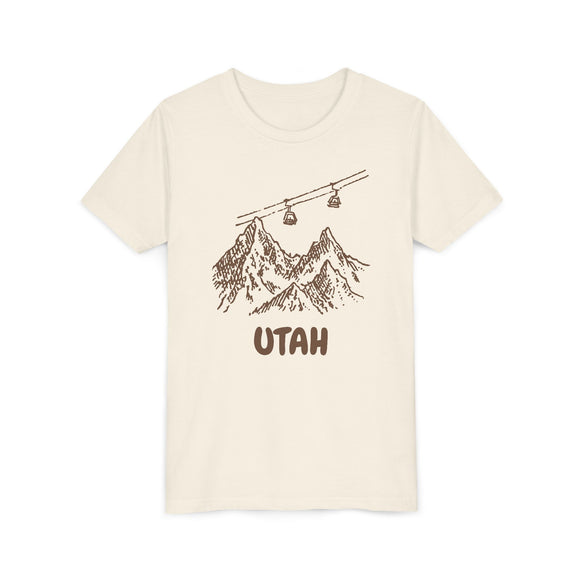 Utah Youth T-Shirt — Vintage Gondola Ski Mountain Tee