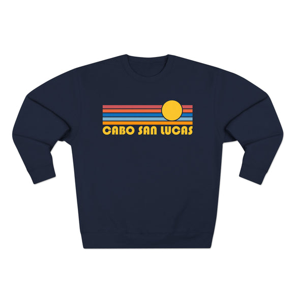 Premium Cabo San Lucas, Mexico Retro Sun Graphic Sweatshirt