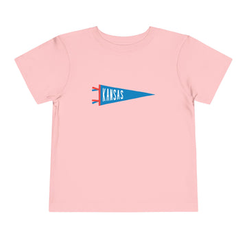 Buy pink Kansas Pennant Toddler Tee - Kids State Pride Shirt