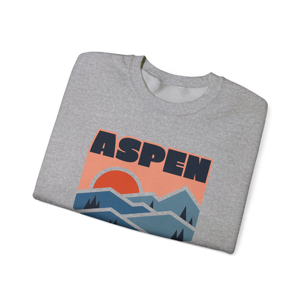 Aspen, Colorado Sweatshirt Retro Mountains, Aspen Unisex Graphic Crewneck