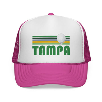 Buy pink Tampa, Florida Retro Golf Trucker Hat