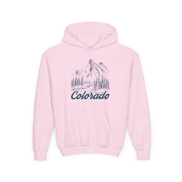 Buy light-pink Colorado Youth Hoodie - Kids Colorado Hooded Sweatshirt